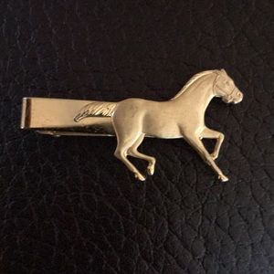 Vintage Gold Tone Horse Tie Clip
